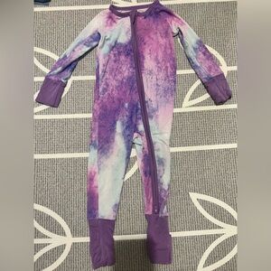 Little sleepies purple watercolor zippy